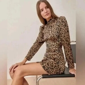 NWT Reformation Samuel Satin Mini Dress B350